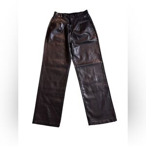 Micas Black NWT Pleather Wide Leg Pants, medium